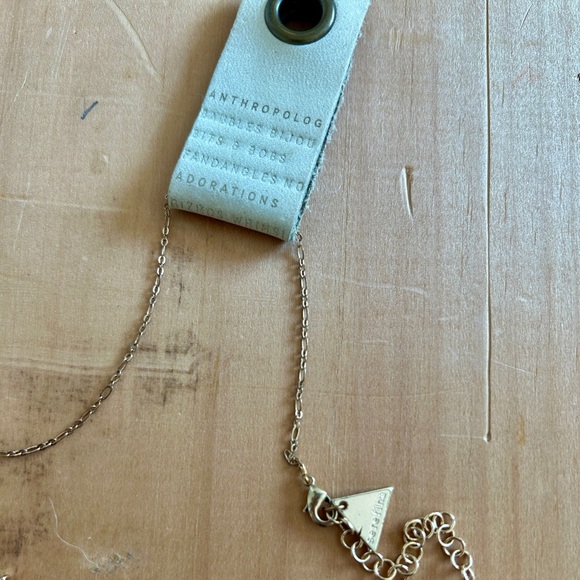 NWT Anthropologie Gold Studded Moon & Star Necklace - Picture 4 of 7